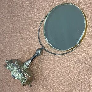 Elegant old world Silver tone Vanity two sided  Mirror